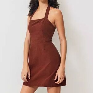 Kendall + Kylie Brown Sleeveless Casual Mini Dress